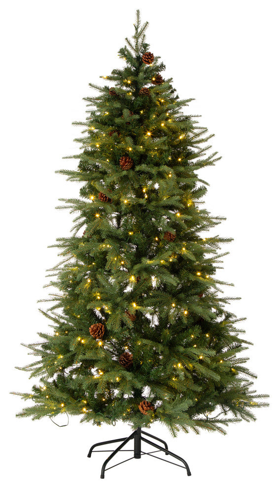 6' Pre-Lit Green Fir Artificial Christmas Tree With Lights