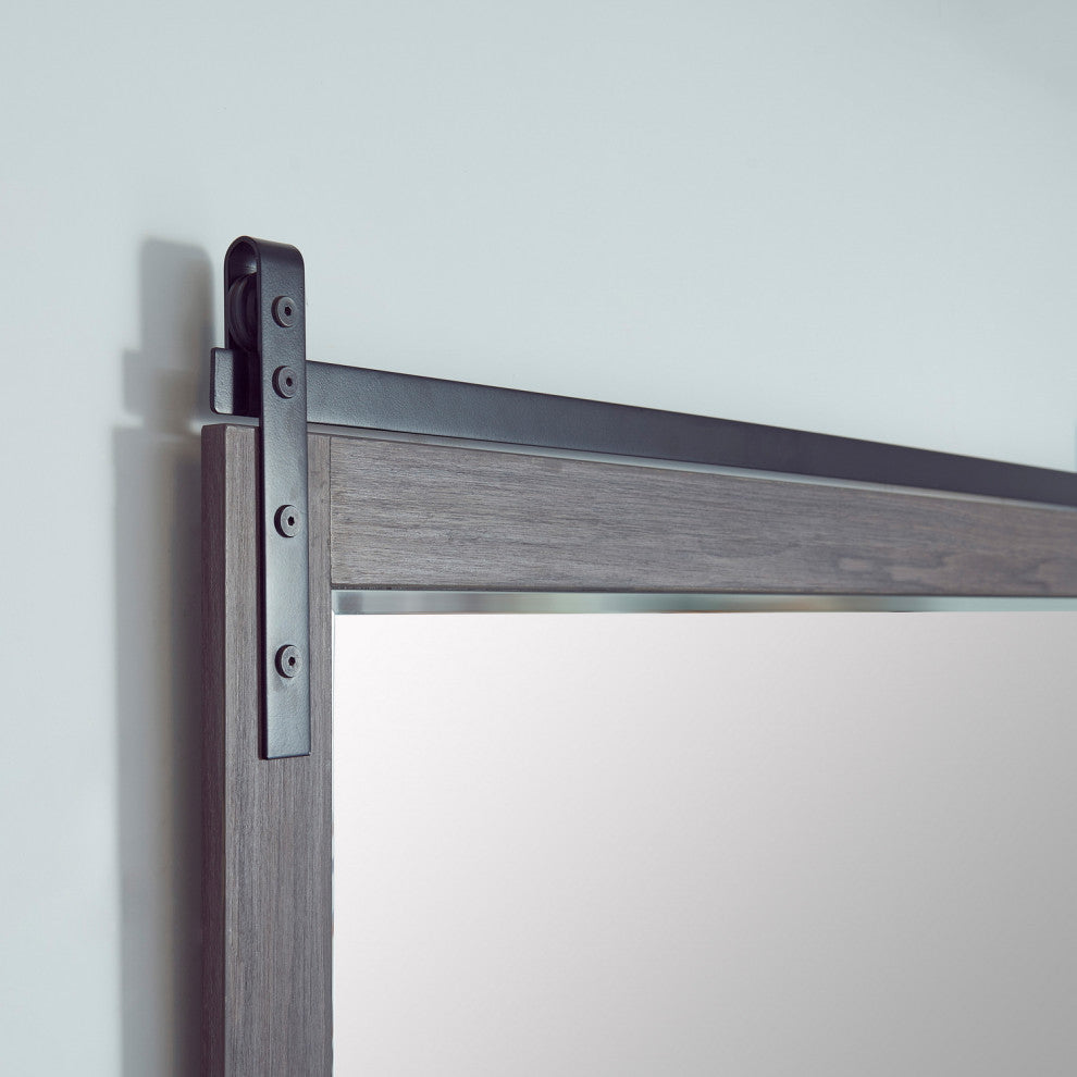 Cortes Rectangular Wall Mount Mirror, Suleiman Oak, 48"