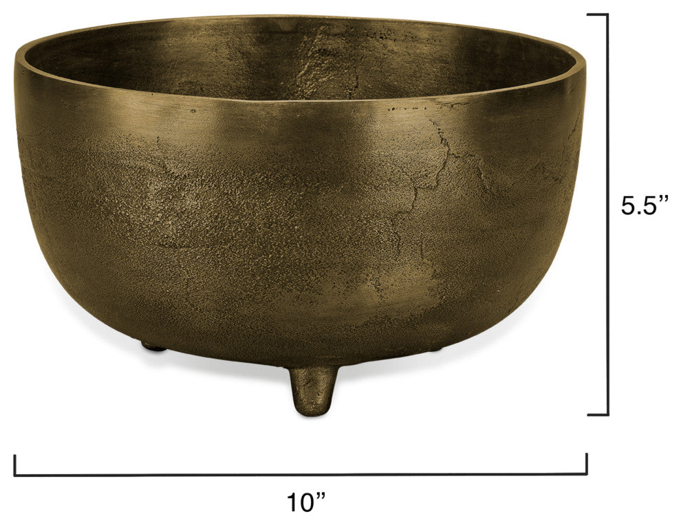 Relic Metal Footed Bowl, Large