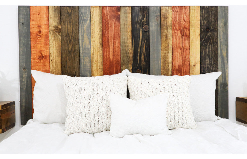 Handcrafted Headboard, Hanger Style, Harvest Mix, Twin