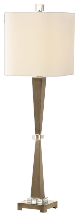 New Uttermost Niccolai Antiqued Nickel Lamp