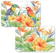Vinyl Plastic Placemats Reversible Tropical Birds Set of 4