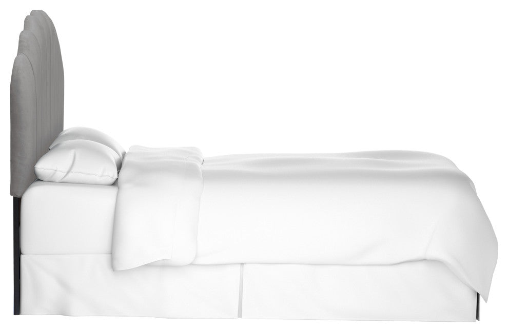 Full Headboard, Velvet Steel Gray