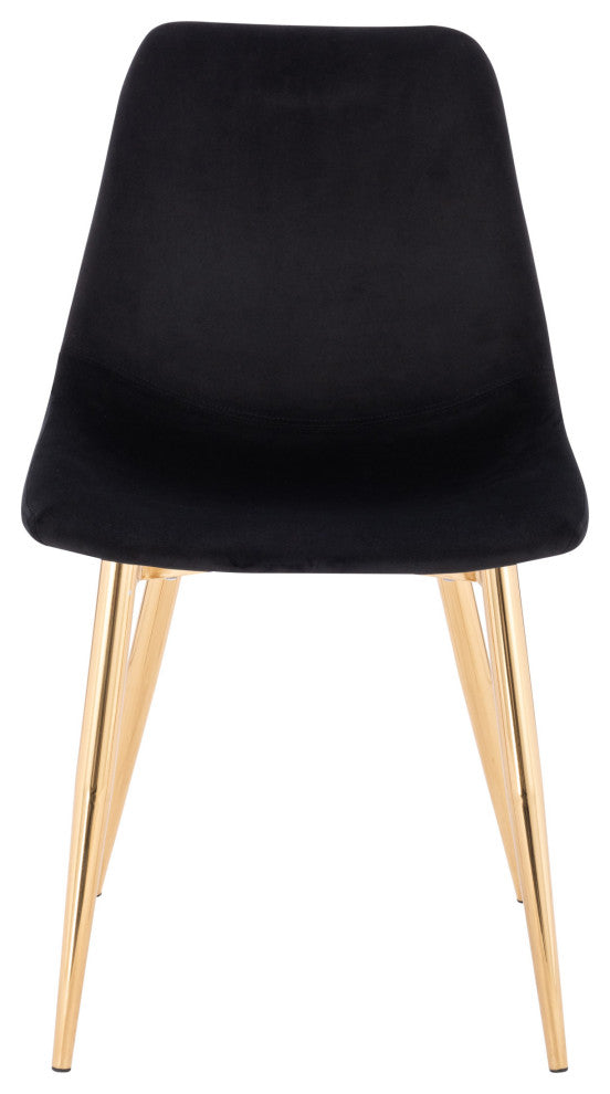 Nairo Velvety Dining Chair, Black