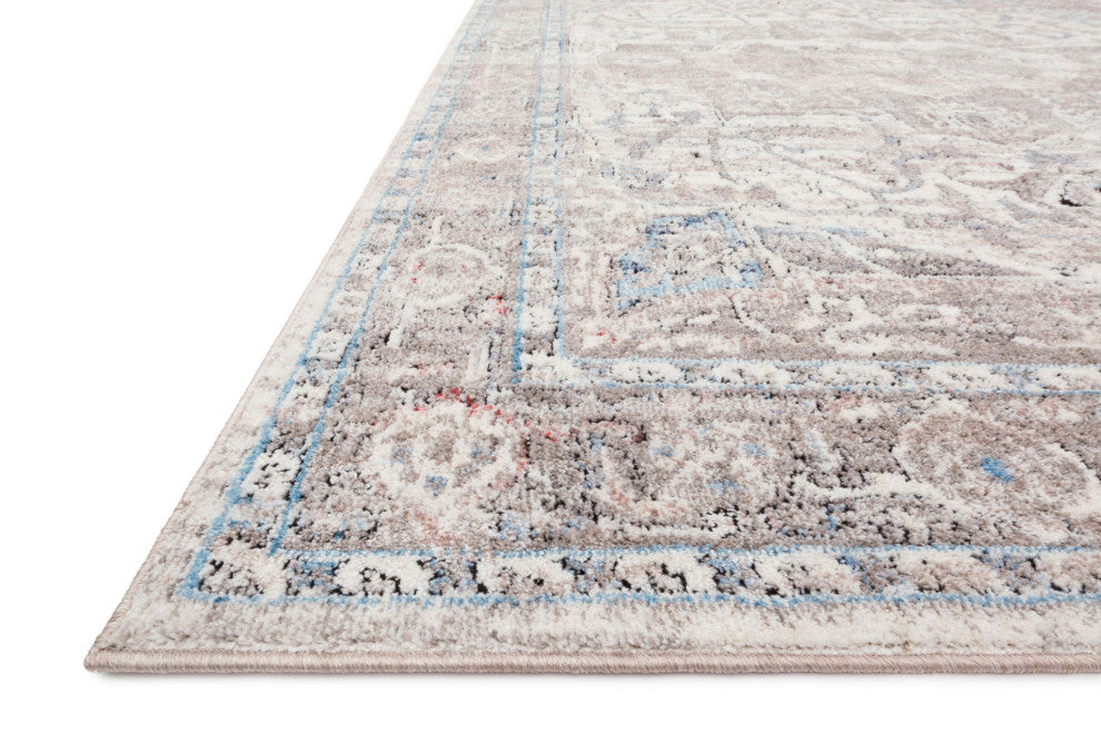 Polyester Pile Dante DN-05 Area Rug by Loloi II, Ivory/Stone, 9'6"x13'3"