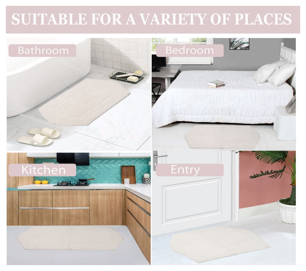 Waterford Bath Rug, 24"x40", Ivory