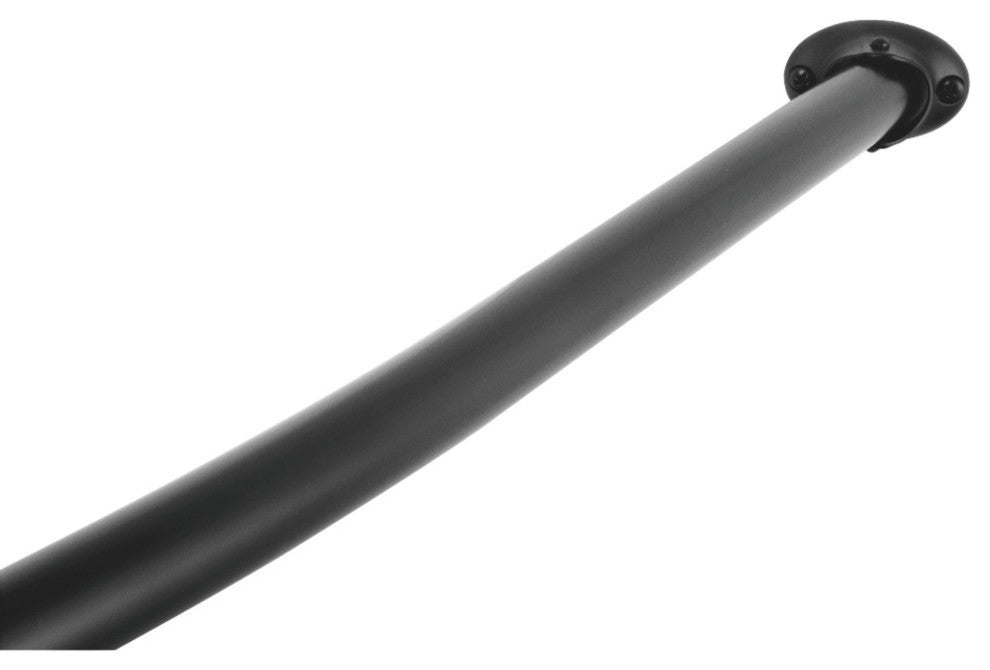 Kingston Brass Adjustable Single Curved Shower Curtain Rod, Black