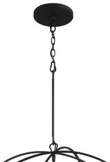 Solaris 6 Light Black Chandelier