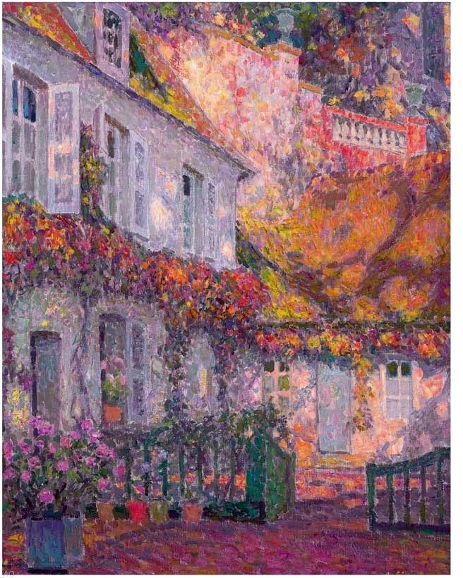 Henri Le Sidaner A Mansion in the Afternoon, 21"x28" Gallery Wrapped Canvas