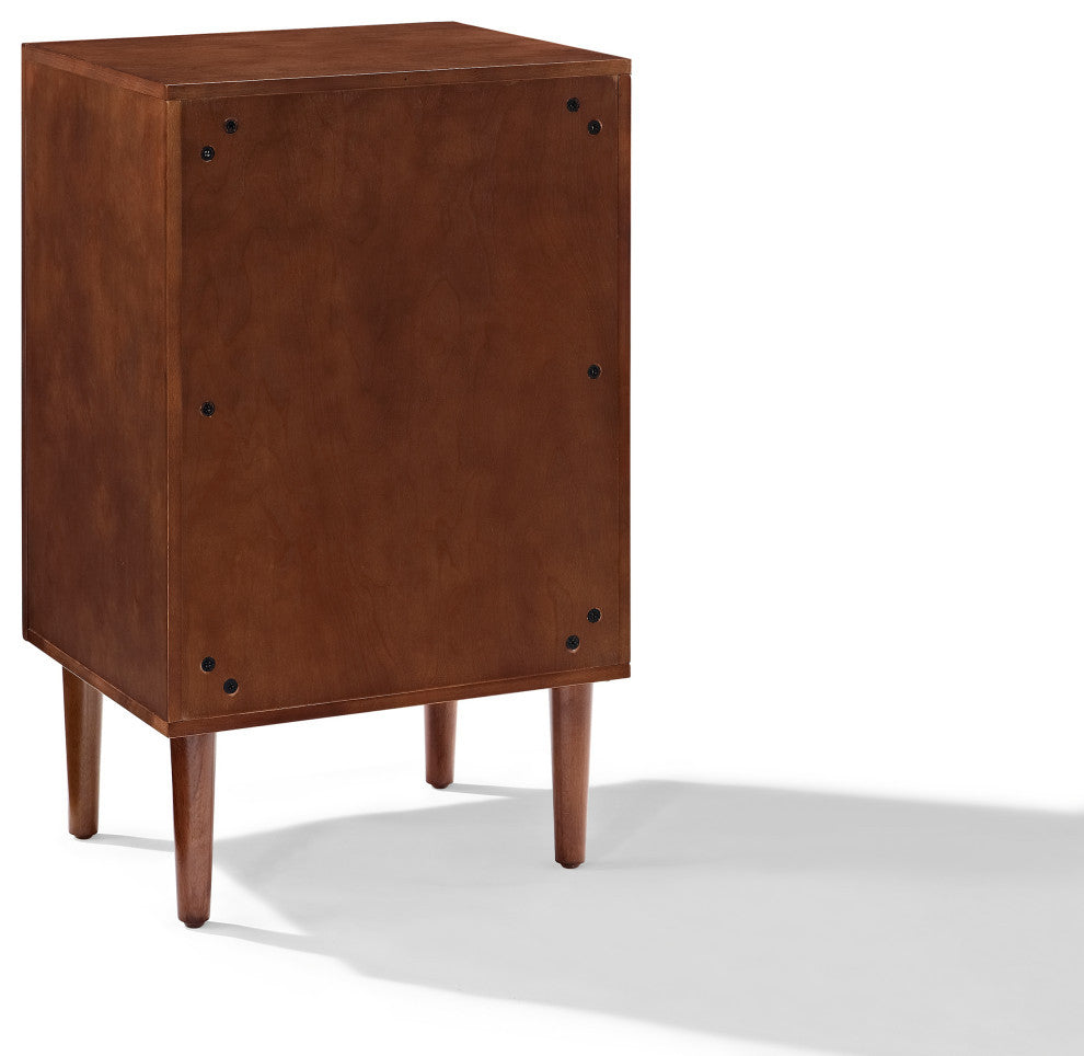 Everett Record Player Stand, Mahogany Finish