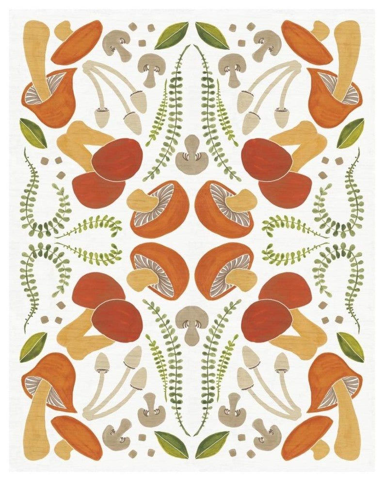 "Retro Mushroom Otomi" Digital Paper Print by Elyse DeNeige, 24"x30"