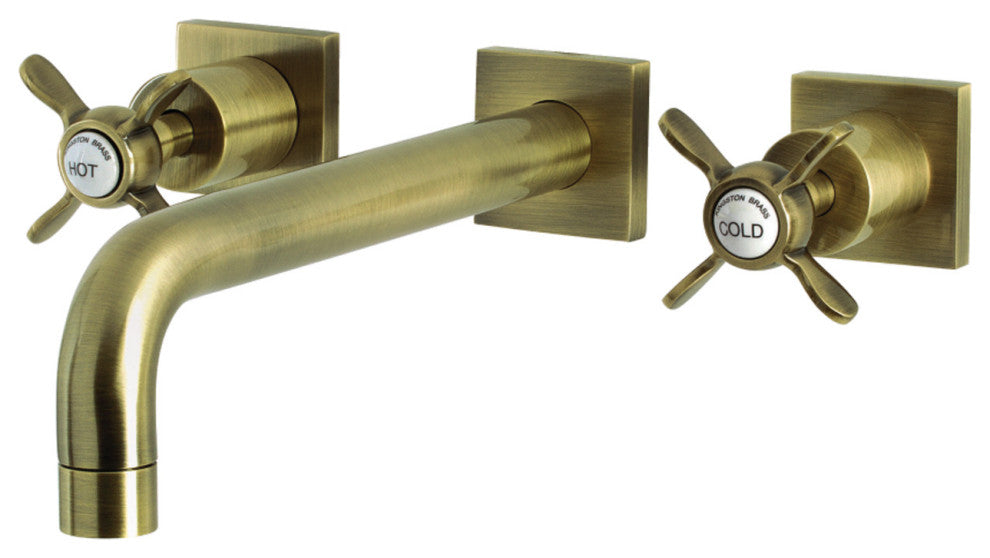 KS6023BEX Wall Mount Tub Faucet, Antique Brass