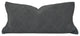 Woven Suede Lumbar Pillow, 14" x 30", Gray