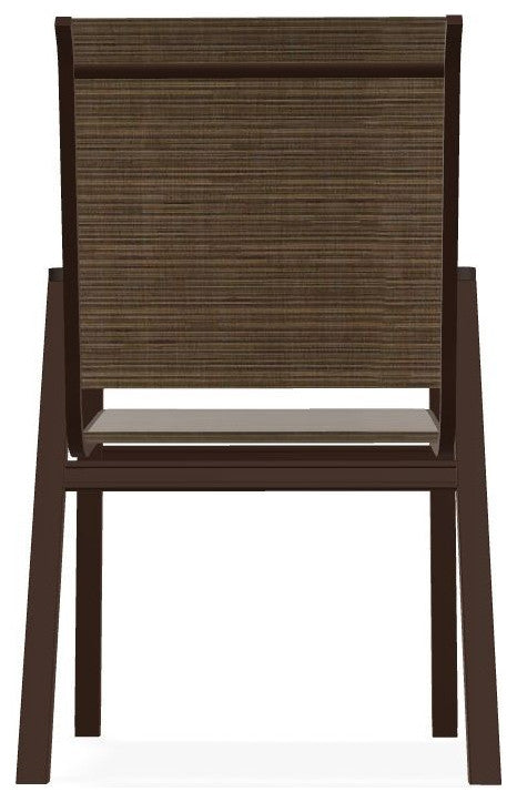 Bazza Sling Stackable Outdoor Dining Chair, Bark/Kona
