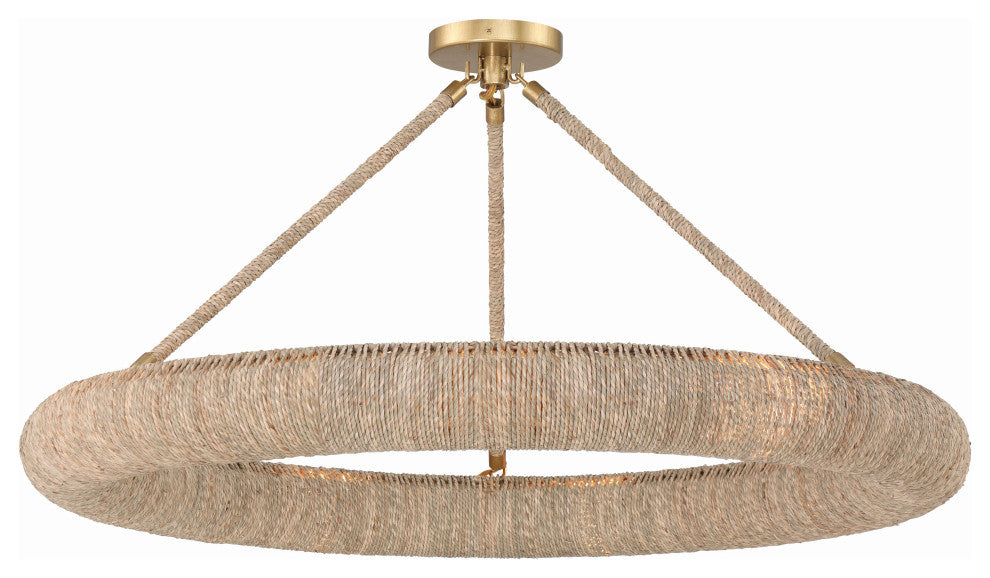 Crystorama Oakley 8 Light Soft Gold Semi Flush Mount