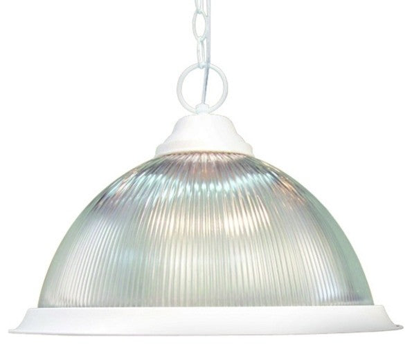 Woodbridge Lighting Interior Complements Large Prism Dome Pendant in White