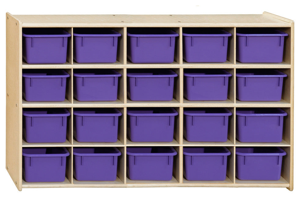 Contender 20 Tray Storage with Purple Trays - Assembled