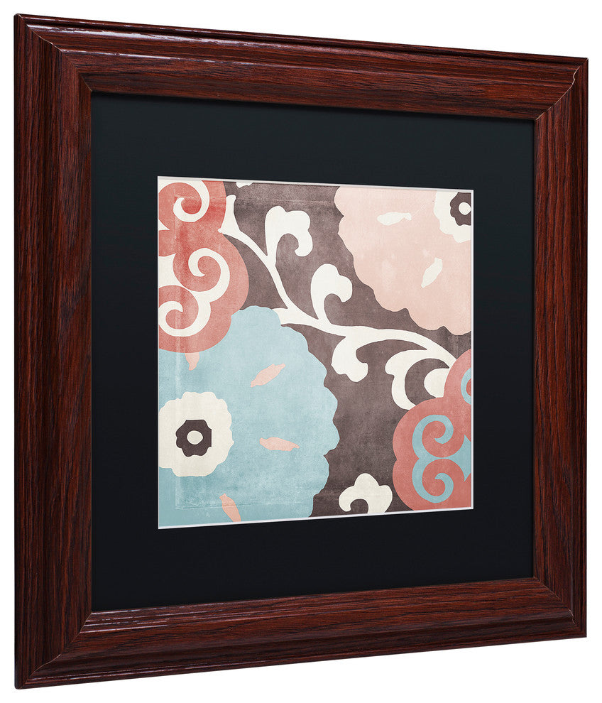 Color Bakery 'Umbrella Skies II' Matted Framed Art, Wood Frame, Black Mat, 11x11