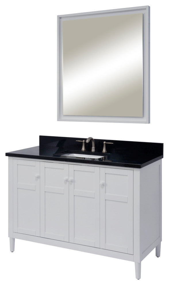 Turner 48" Vanity Base With 4 Doors and Bottom Drawer