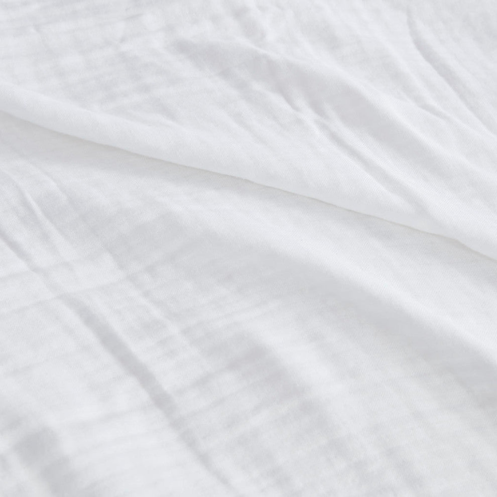 Clean Spaces Gauze 100% Cotton Lightweight Blanket, Blue