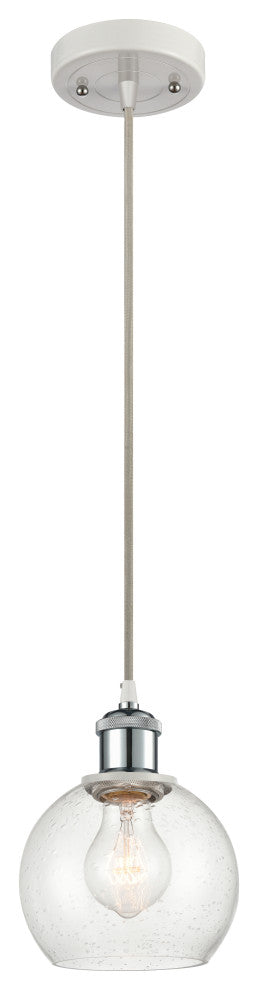 Innovations 516-1P-WPC-G124-6 1-Light Mini Pendant, White, Polished Chrome