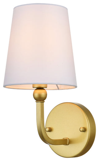 1 Light Brass And Clear Bath Sconce