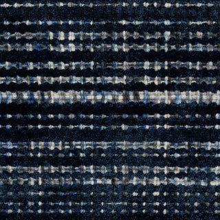 Cayden Textural Stripe Wool Blend Navy/ Blue Hand-tufted Rug 8' x 10'