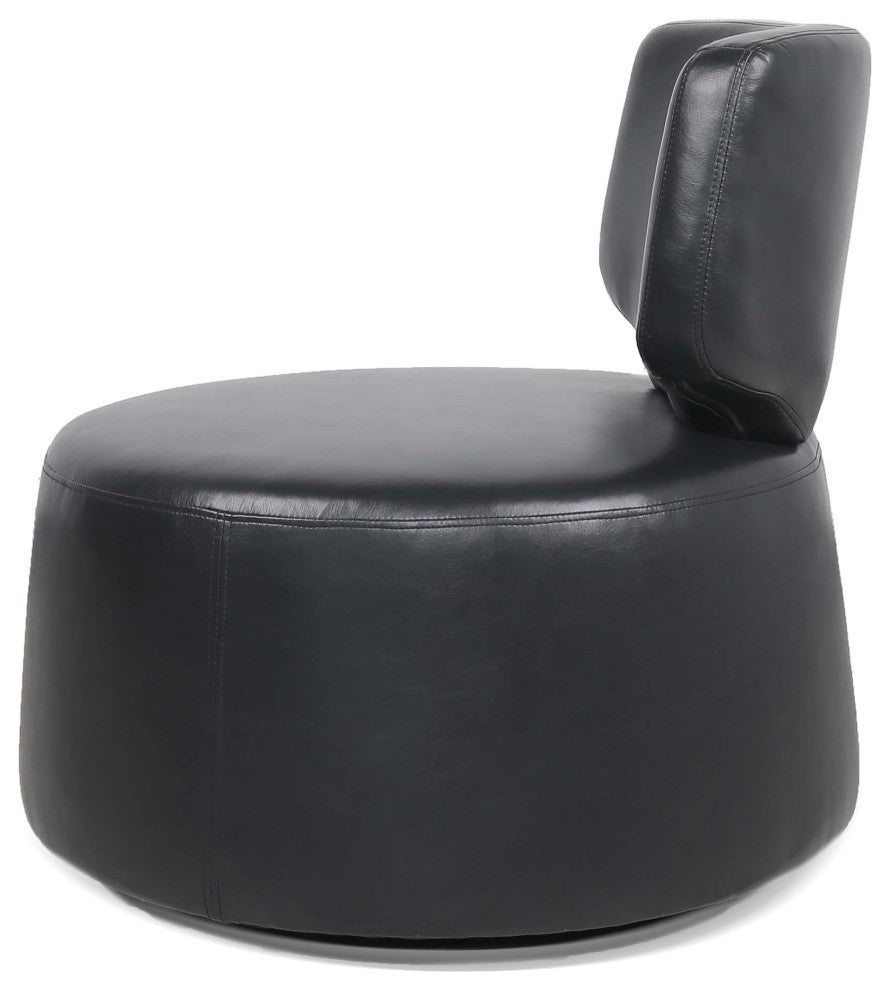 Faux Leather/Fabric Side Chair with Metal Base, Black, 29'' X 29''