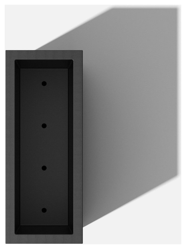 Veradek Block Series Span Planter, Black, Short