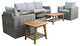 6-Piece Teak and Wicker Storage Patio Set