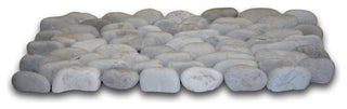 Premium White Pebble Tile - Natural Stone for Walls & Backsplashes, 6x12