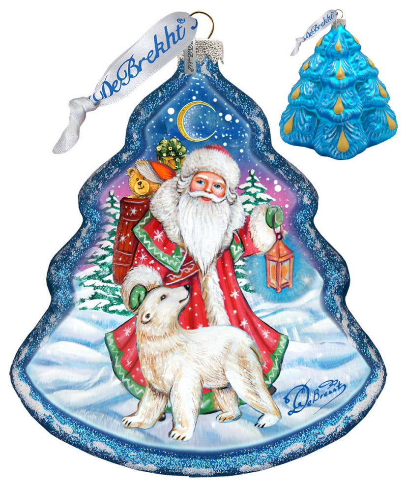 Polar Friendship Tree Glass Ornament