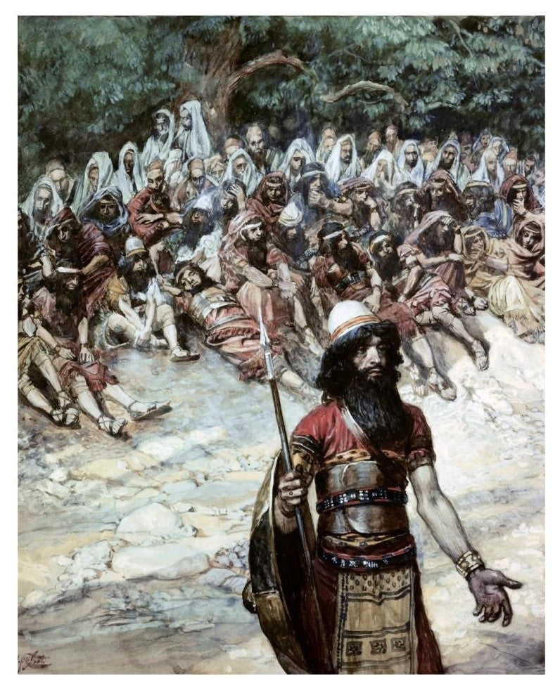 "Gideon Asks For Bread From The Men of Succoth" Print by James Tissot, 26"x32"
