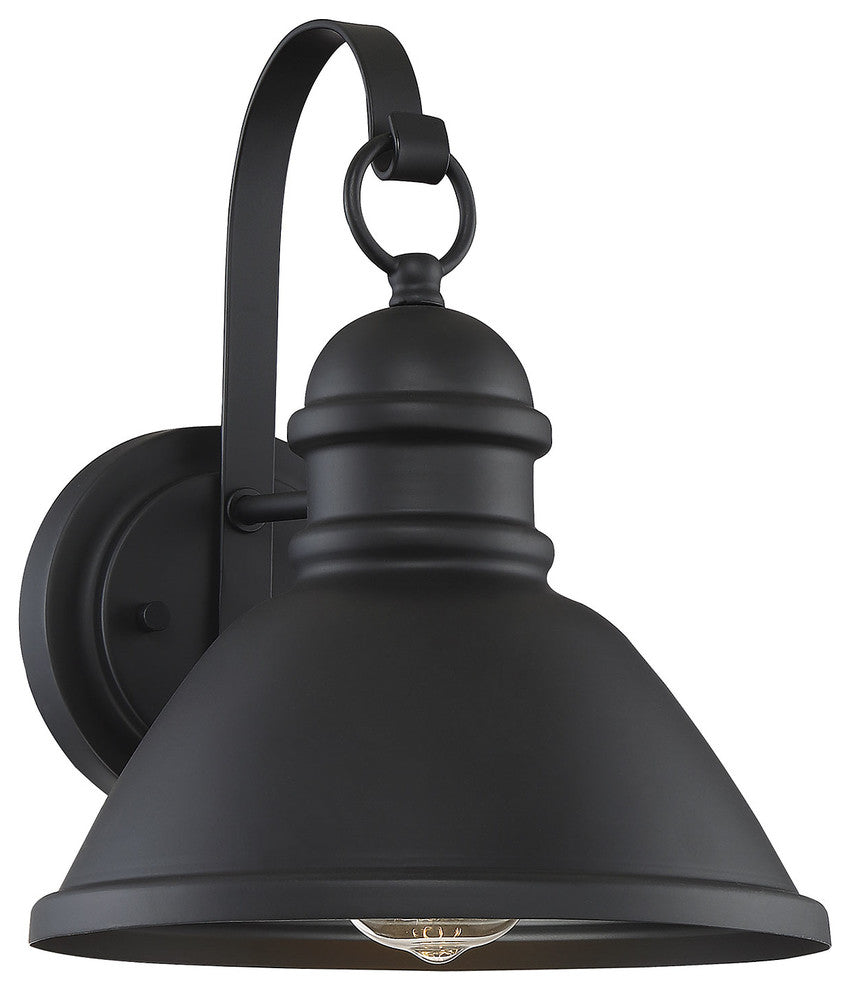 1-Light Exterior Wall Sconce, Black
