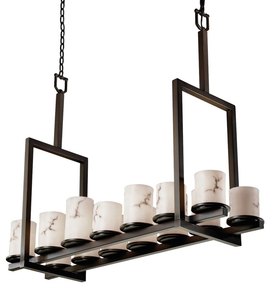 14-Light Bridge w/ Flat Rim Shades