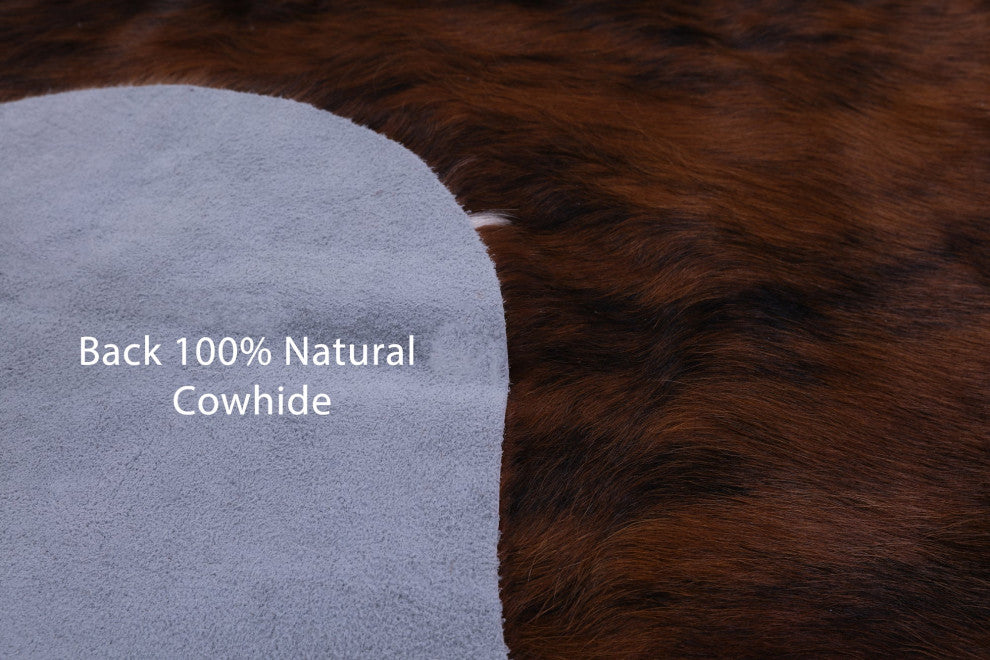 6' 11" X 6' 1" Brindle Natural Cowhide Rug C2224