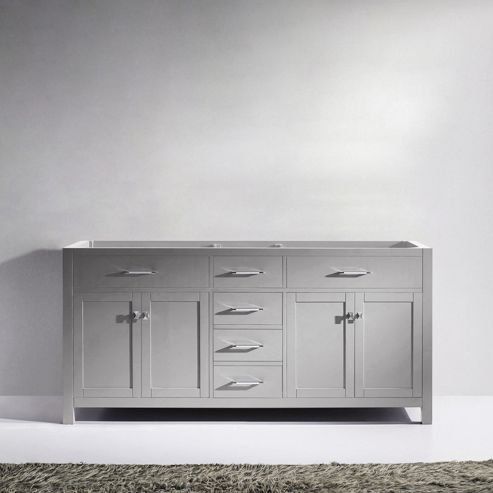 Virtu USA Caroline 72" Cabinet Only, Cashmere Gray