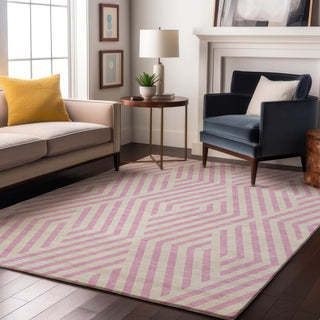 Premium Machine Washable Mayfield AMF550 Pink 9' x 12' Rug