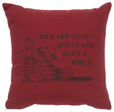 Image Pillow 16x16 Kick off Boots Cotton Brick