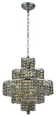 Elegant Maxim Dining Room Light, Chrome Finish With Royal Cut Crystal