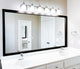 Meade Framed Wall Mirror, Espresso Textured, 36"x54"