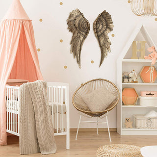 2 Piece Angel Wing Relief Wall Decor, 21.75 Inches