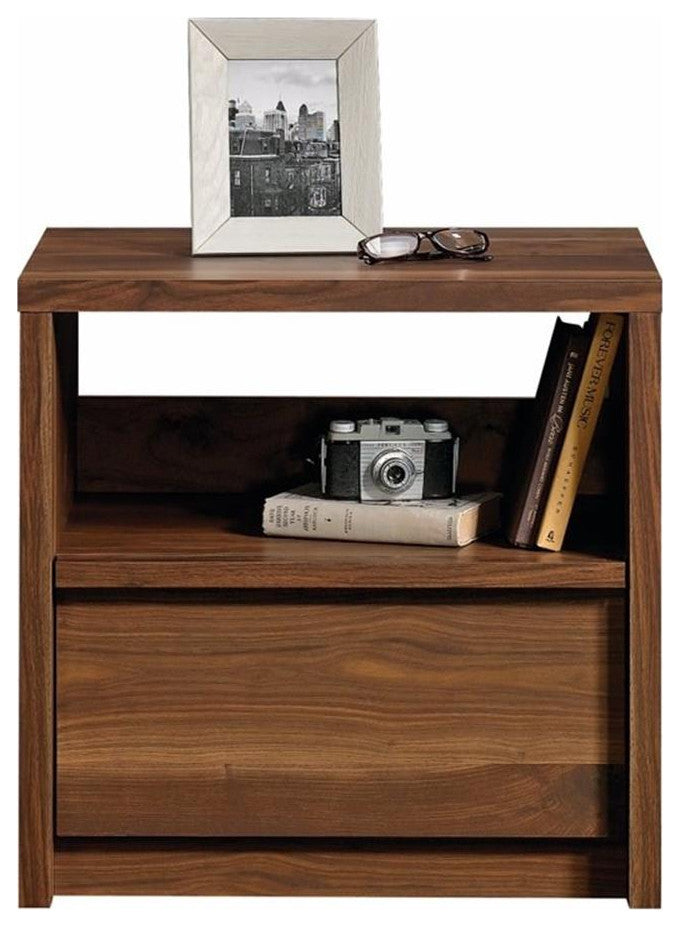 Sauder Harvey Park Engineered Wood Nightstand in Grand Walnut