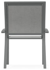 Kendall Sling Stackable Outdoor Dining Chair, Alloy/Graphite