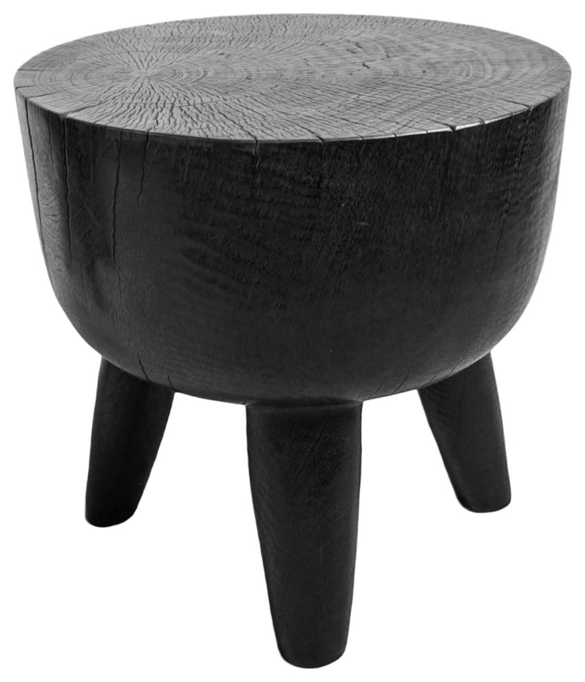 Ebony 4 Leg Side Table Stool