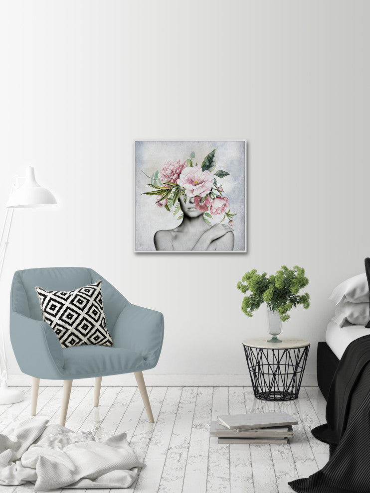 "Confidence Is Beautiful" Floater Framed Painting Print on Canvas, 20x20