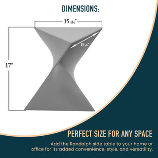 Leisuremod Randolph Modern Triangle Accent Side End Table, Gray, Singles