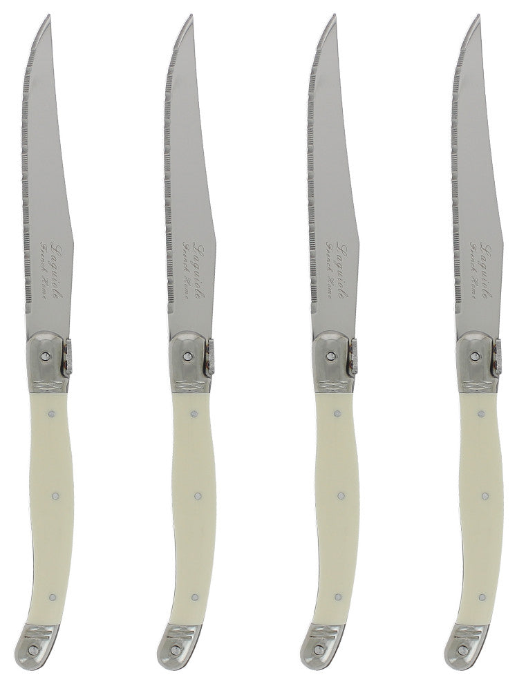Laguiole Faux Ivory Steak Knives, Set of 4