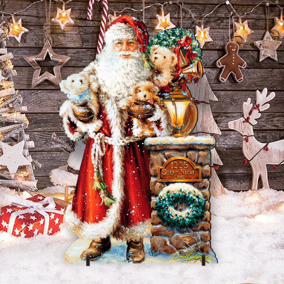 Silent Night Santa Outdoor Decor