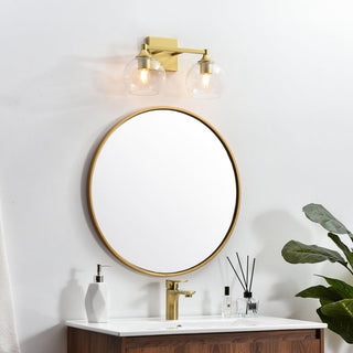 Elegant Lighting LD7308W16 Eero 2 Light 16"W Vanity Light - Chrome / Clear